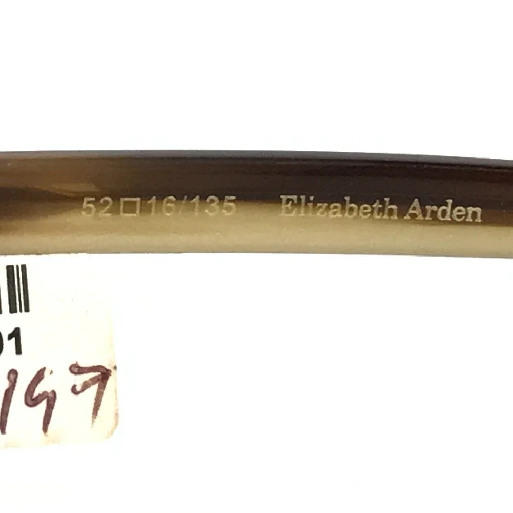 Elizabeth Arden EA 1144-1 Eyeglasses Frames Brown Horn Square Full Rim 52-16-135
